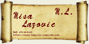 Miša Lazović vizit kartica
